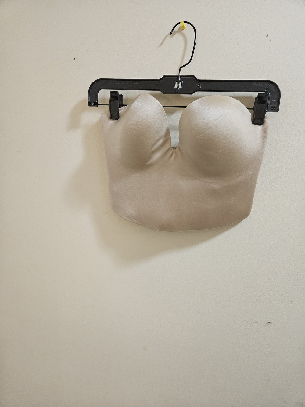 Strapless Longline Bustier Bra in Beige